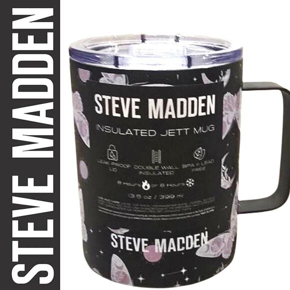 Steve Madden Love Spell Butterfly Insulated 13.5oz Jett Mug - Picture 1 of 7